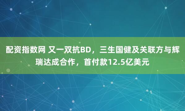 配资指数网 又一双抗BD，三生国健及关联方与辉瑞达成合作，首付款12.5亿美元